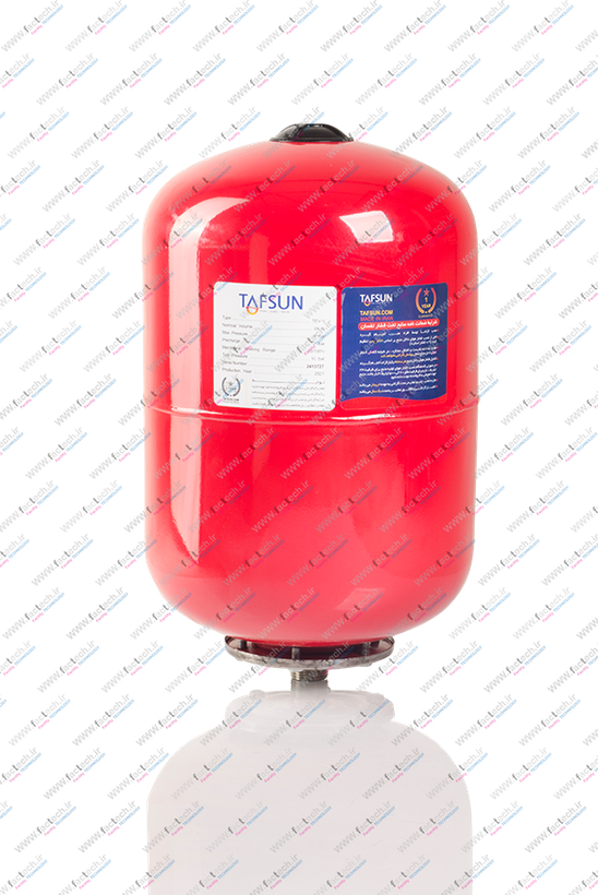 منبع تحت فشار 24 لیتری تفسان TAFSUN - TEV-V-24 لیتری بدون درجه با فلنج استیل از بالا و با تیوب درجه یک ایتالیایی بهداشتی تضمینی صد در صد توسط شرکت تفسان