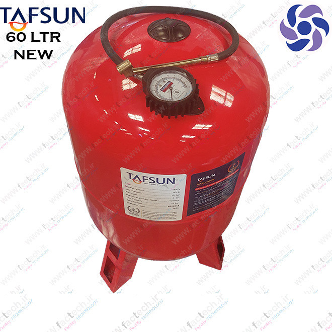 منبع آب تحت فشار 60 لیتری 10 بار تفسان - 60 TEV-RV با درجه متحرک و فلنج استیل و با تیوب درجه یک ایتالیایی بهداشتی تضمینی صد در صد توسط شرکت تفسان