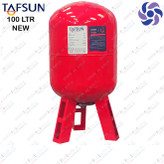 منبع آب تحت فشار 100 لیتری 10 بار تفسان - TEV-V-100 طرح جدید با درجه حرفه ای متحرک و فلنج استیل و با تیوب درجه یک ایتالیایی بهداشتی تضمینی صد در صد توسط شرکت تفسان