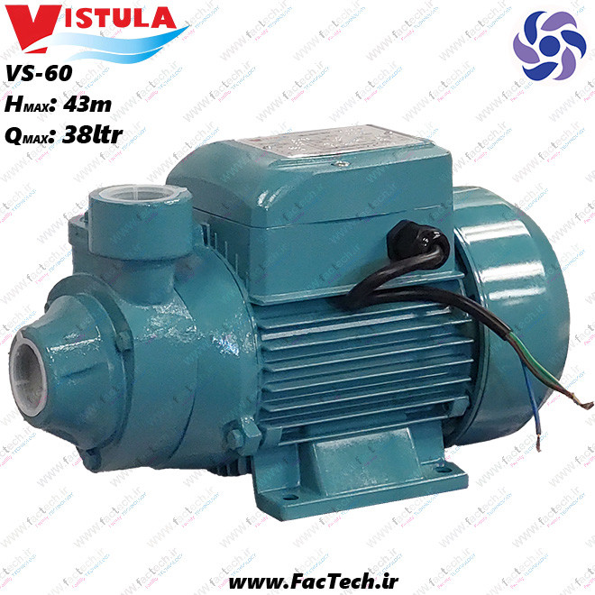 پمپ نیم اسب خانگی ویستولا VS60 محیطی کم صدا هد 45متر دبی 38 لیتر