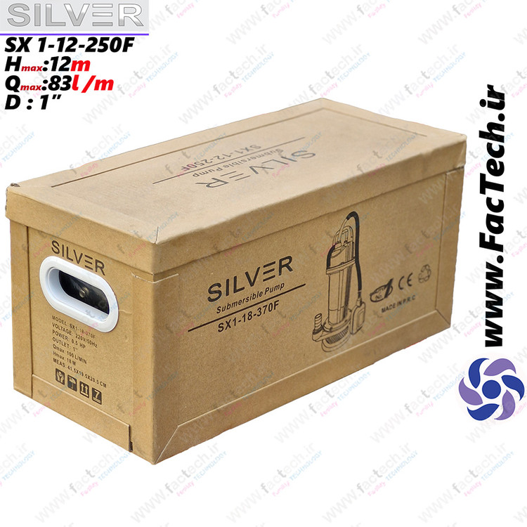 پمپ کفکش 1 اینچ 18 متری سیلور مدل SX 1-18-370F سیم پیچ مس